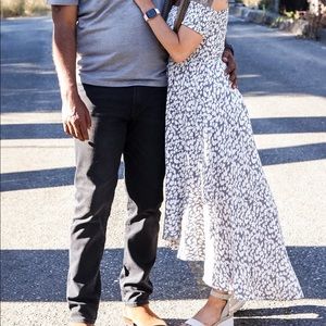 Off the shoulder High low maxi